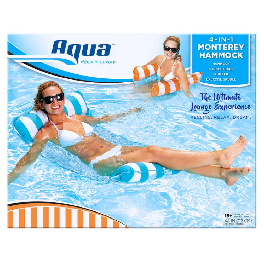 Aqua AQL10061V 4-in-1 Monterey Hammock Pool Lounge, Fabric/Mesh