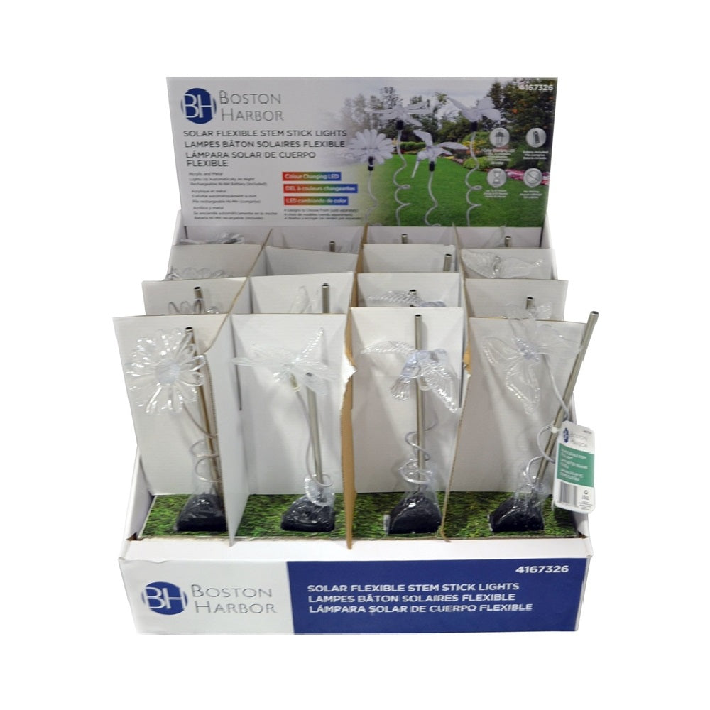 Boston Harbor 24371 Solar Stick Light With Changing Stem, Clear