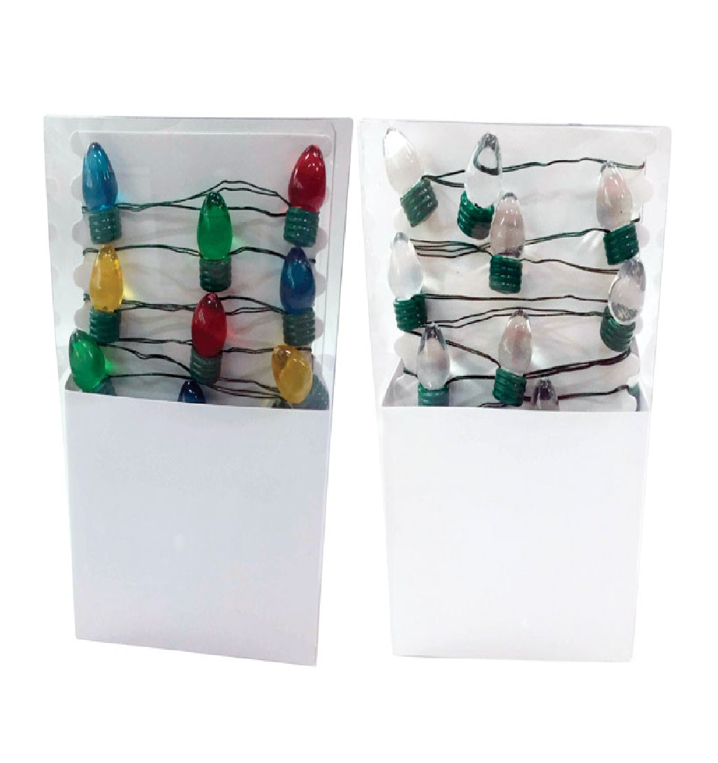 Celebrations A3377914 Christmas LED C-Bulb Light Set, 18 Lights