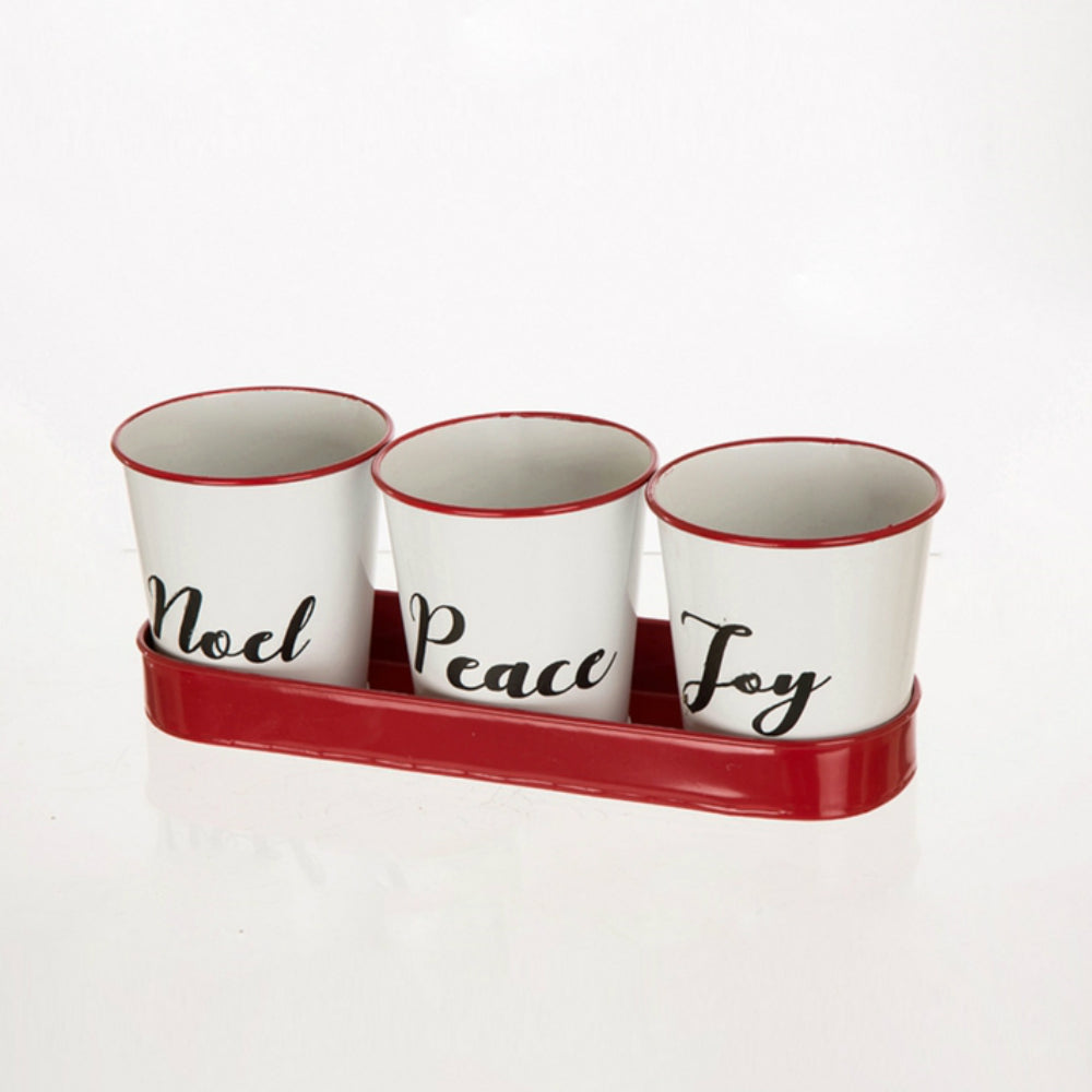 Celebrations JK48734 Christmas Buckets, Red