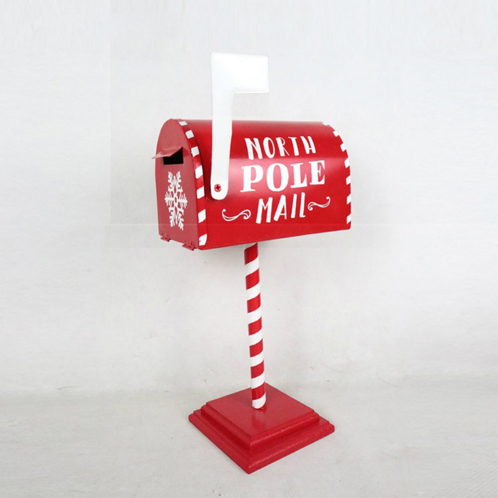 Celebrations JK39626 Christmas Decoration North Pole Mailbox, Red/White