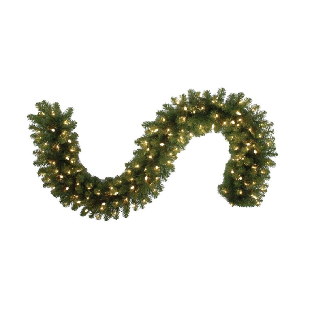 Celebrations MPGARL-9WAC6WWA Platinum Prelit Pine Christmas Garland