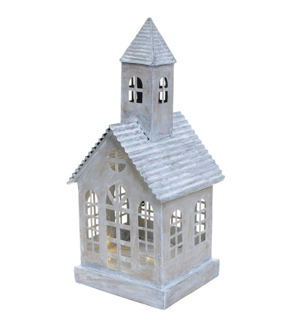 Celebrations SS-D9170758 LED Church Christmas Decor, Metal, 15" H