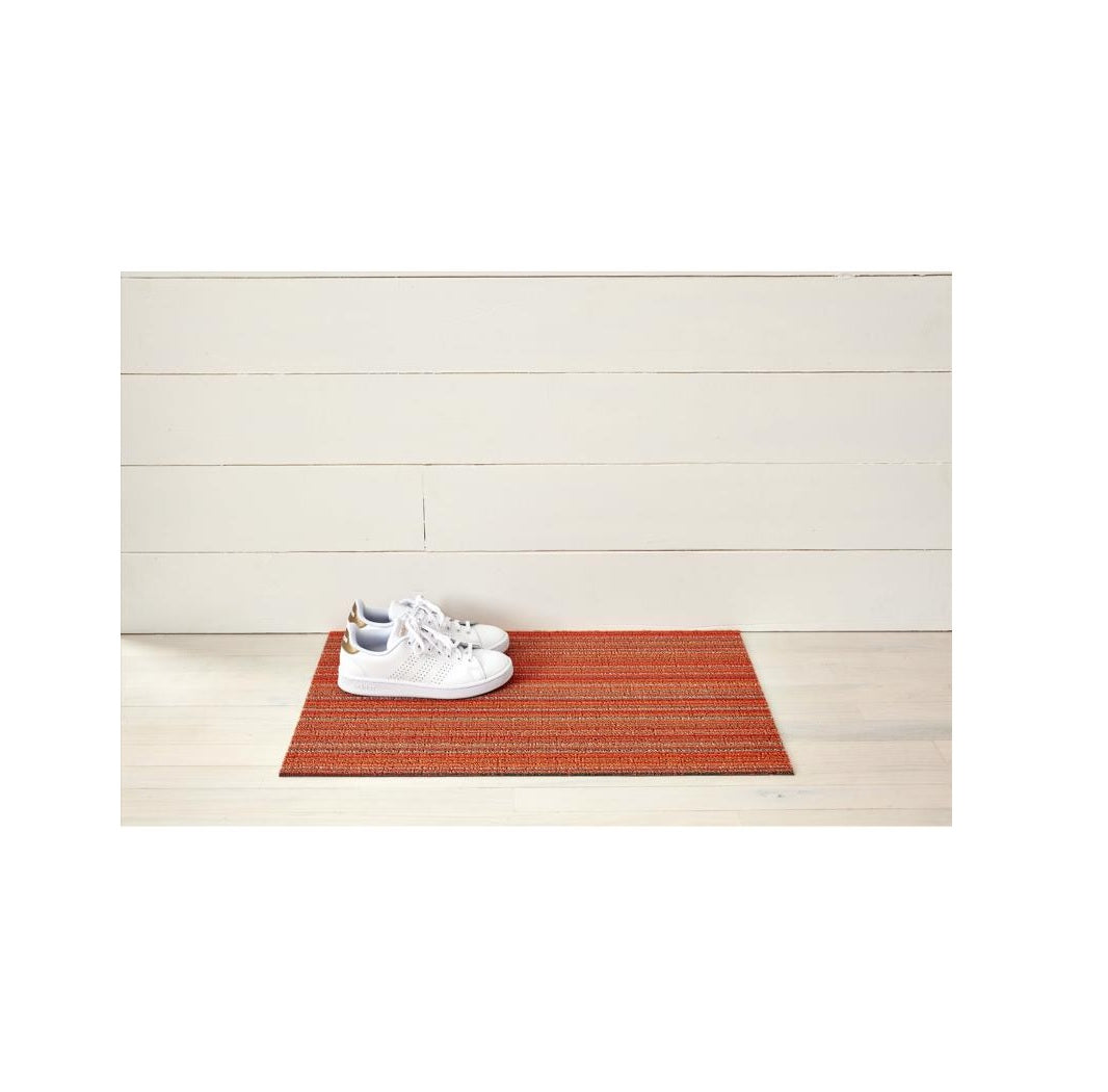 Chilewich 200134-010 Skinny Stripe Residential Door Mat, Orange