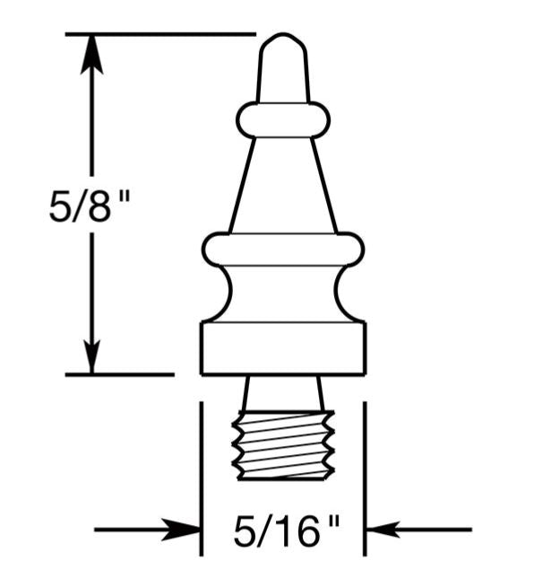 Deltana CHST003 Steeple Tip, Lifetime Brass
