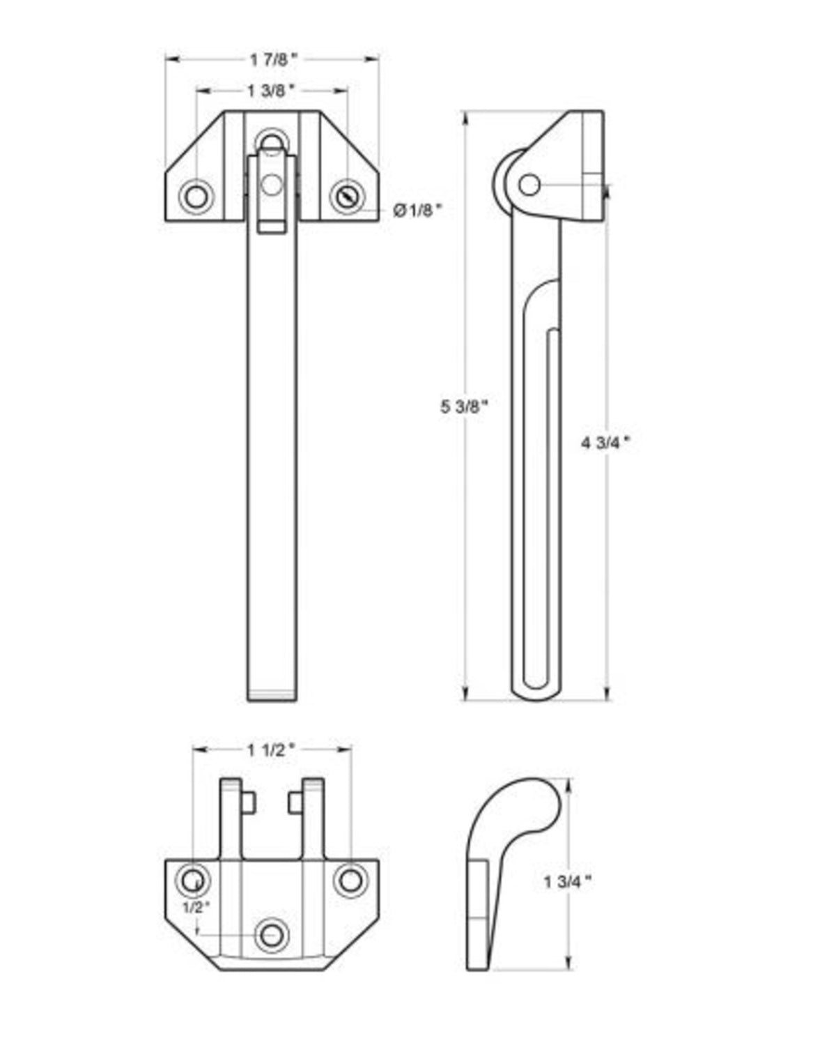 Deltana DGSB675U15 Door Guard, Satin Nickel, 6-3/4"