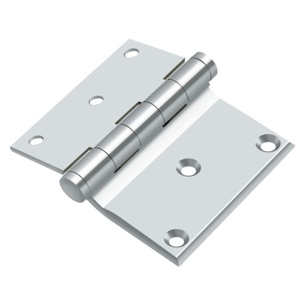 Deltana DHS3035U26 Half Surface Hinge, Bright Chrome, 3" x 3-1/2"