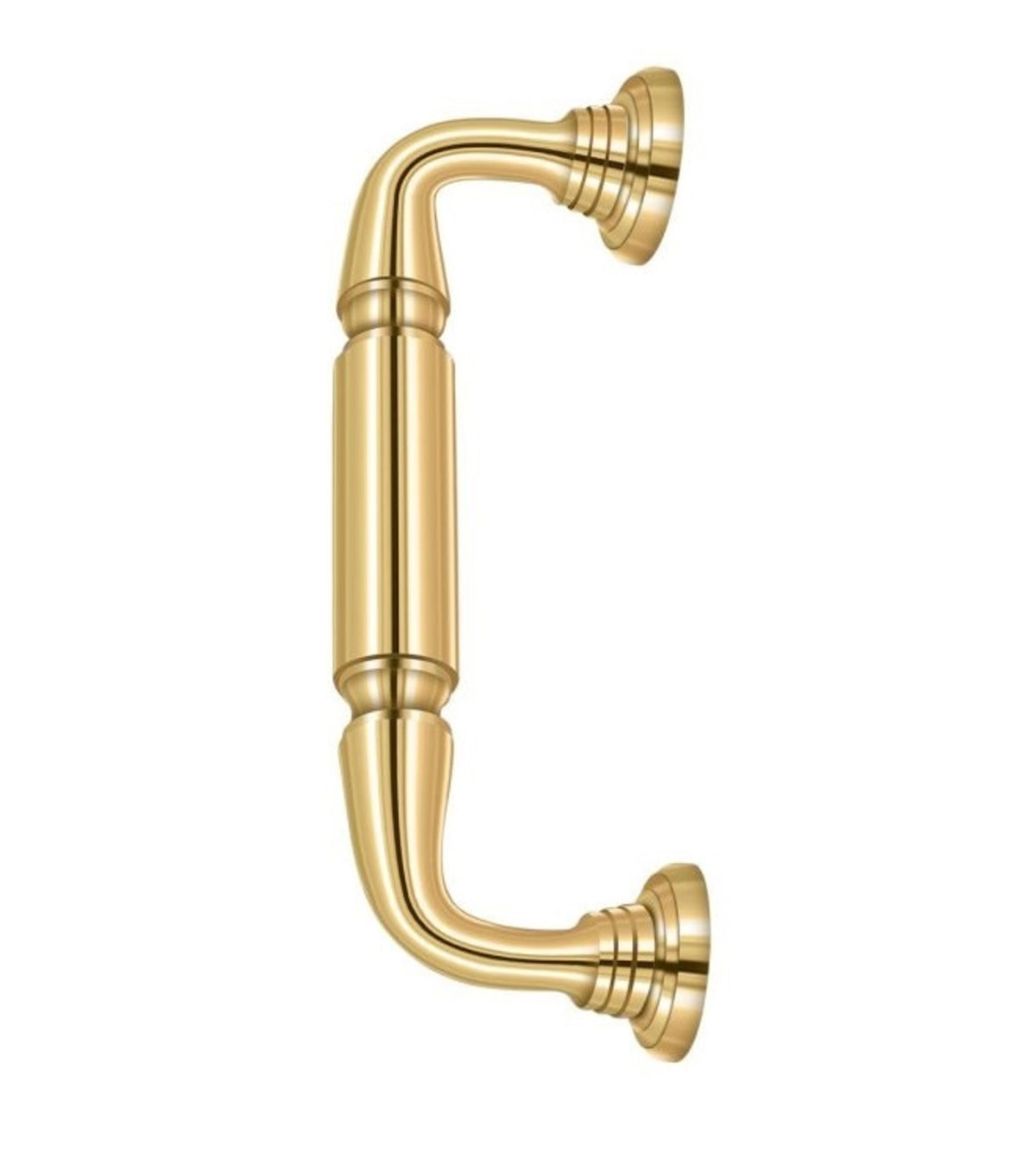 Deltana DP2576CR003 Door Pull with Rosette, 8", Lifetime Brass