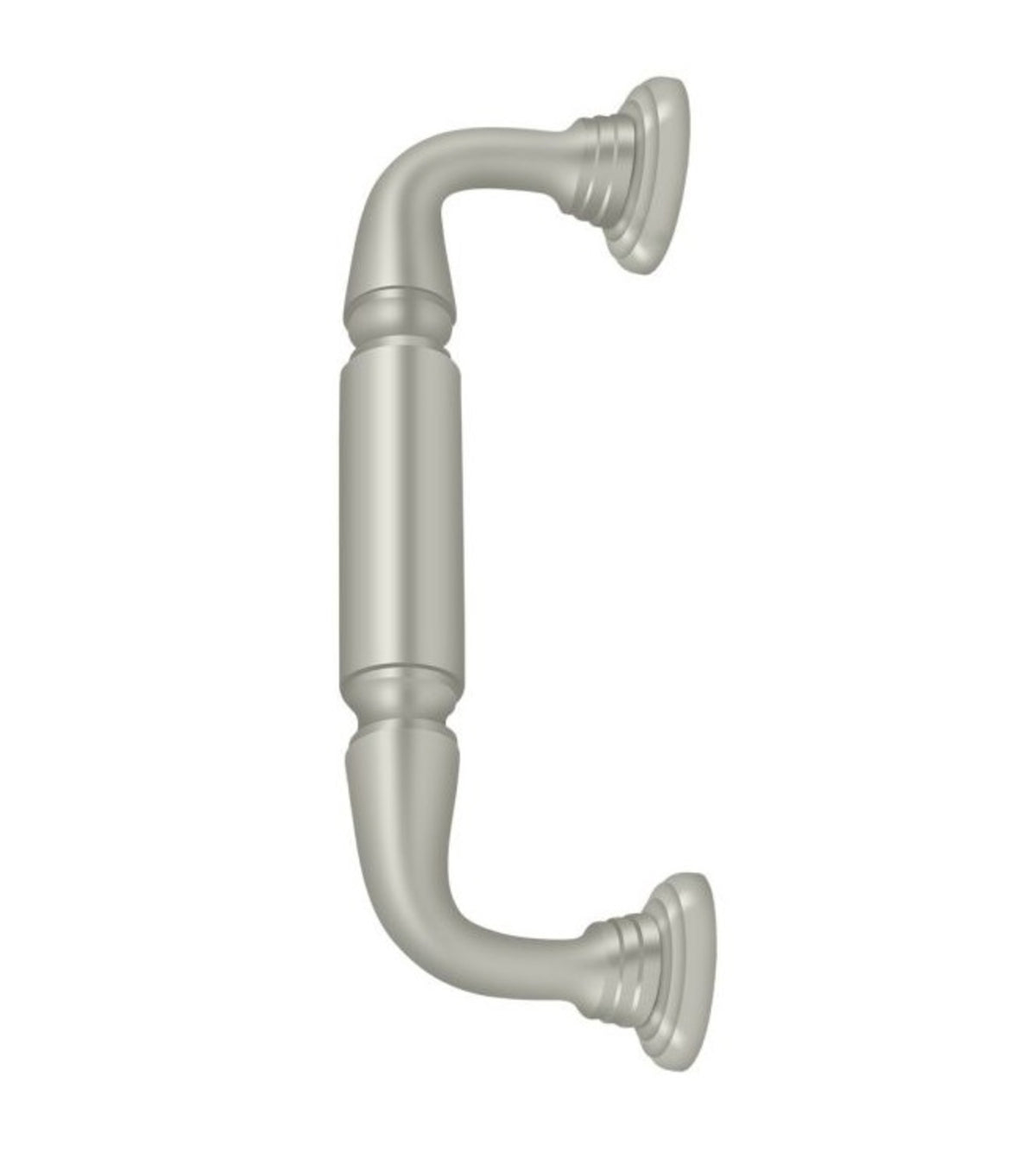 Deltana DP2576U15 Door Pull with Rosette, 8", Satin Nickel