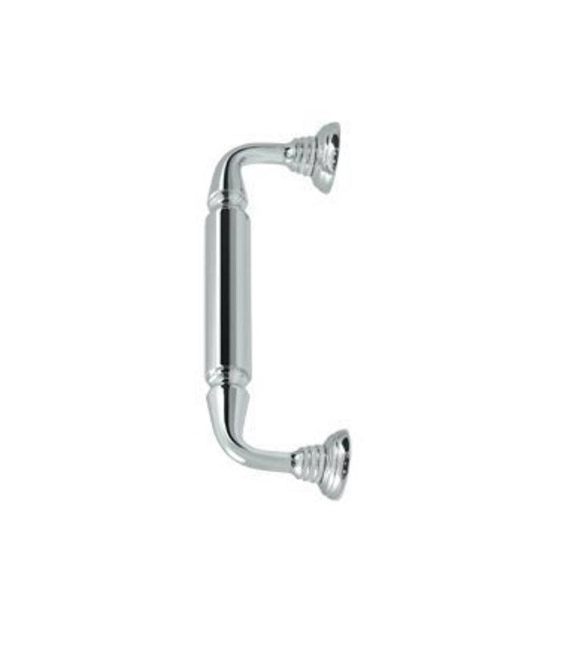 Deltana DP2578U26 Door Pull with Rosette, 10", Bright Chrome