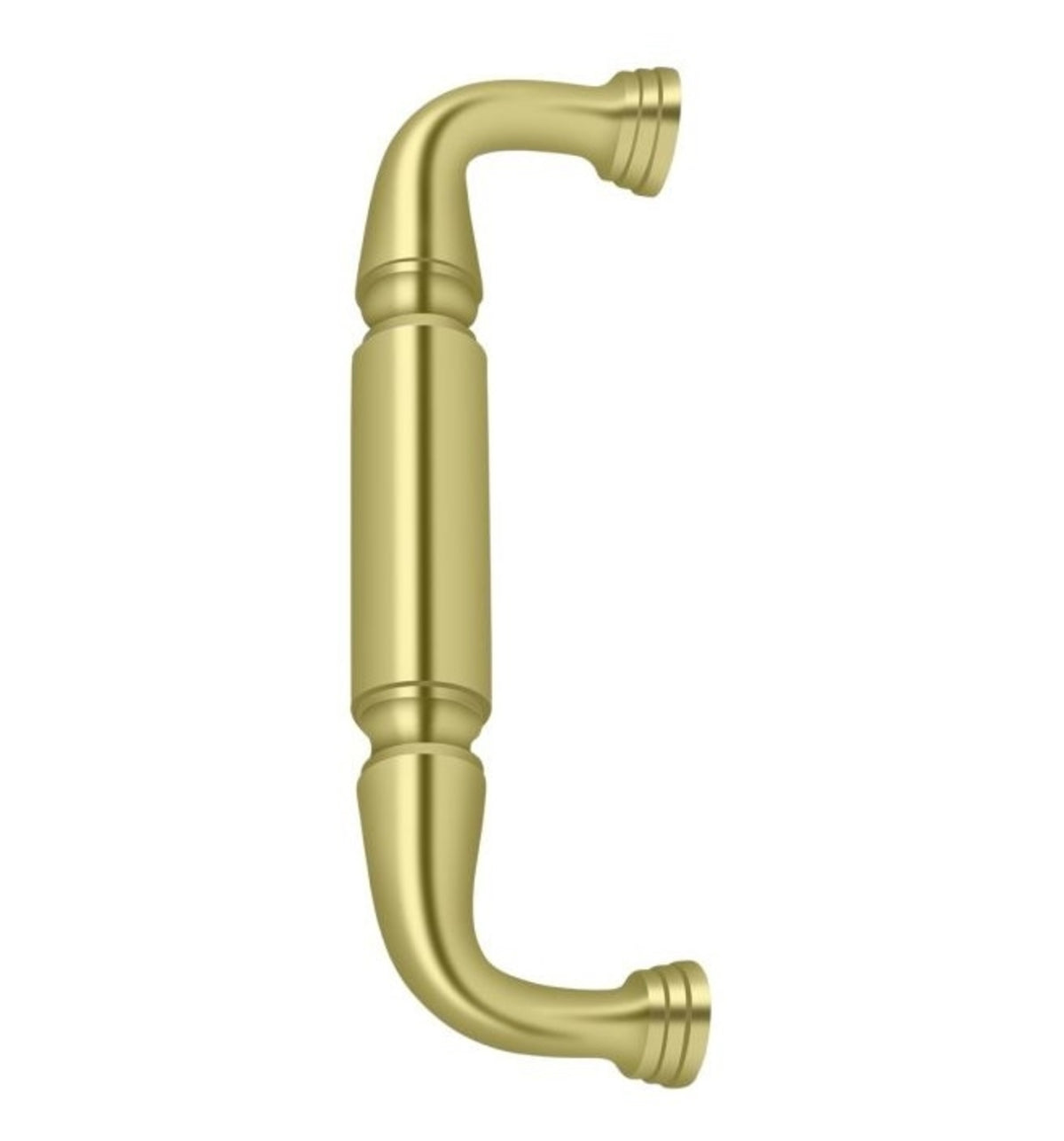 Deltana DP2574U3 Door Pull without Rosette, 8", Bright Brass