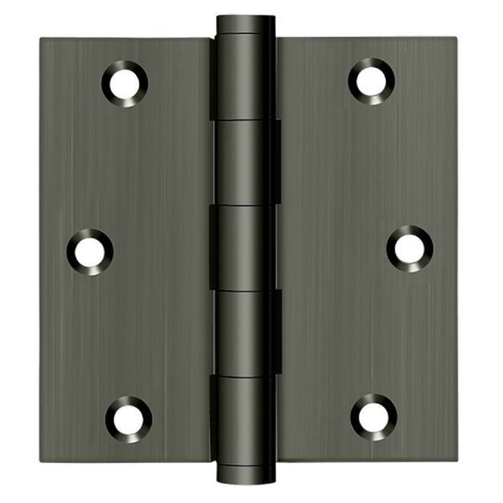 Deltana DSB3515A Square Hinge, Antique Nickel, 3-1/2" x 3-1/2"
