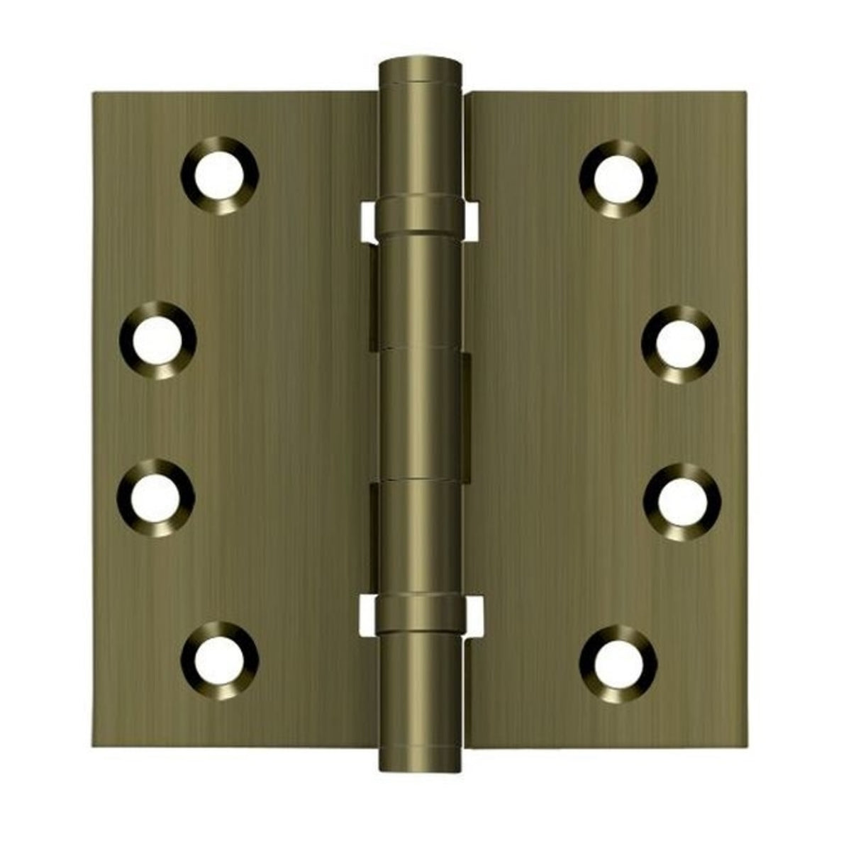 Deltana DSB4B5 Ball Bearings Square Hinge, Antique Brass