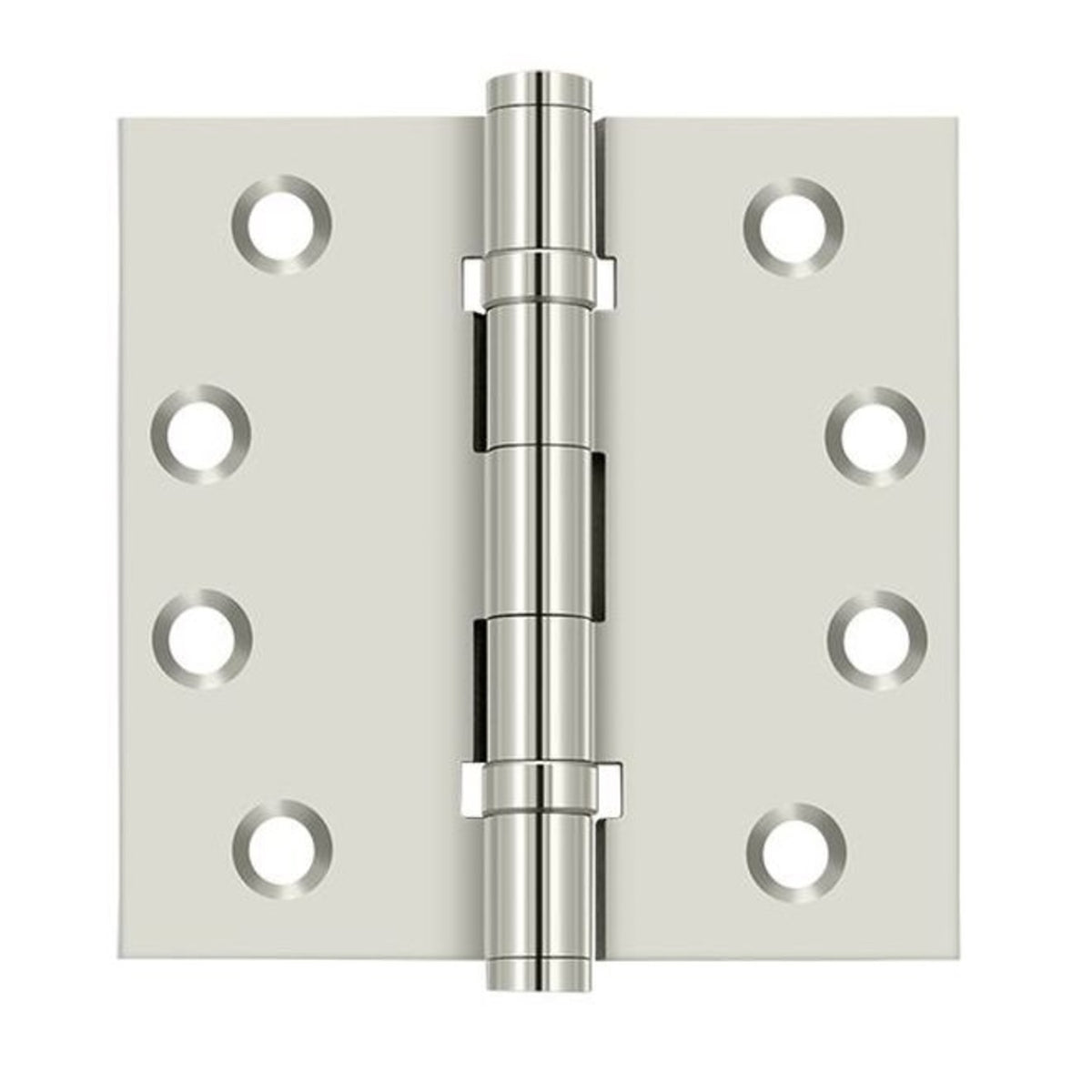 Deltana DSB4B14 Ball Bearings Square Hinge, Bright Nickel