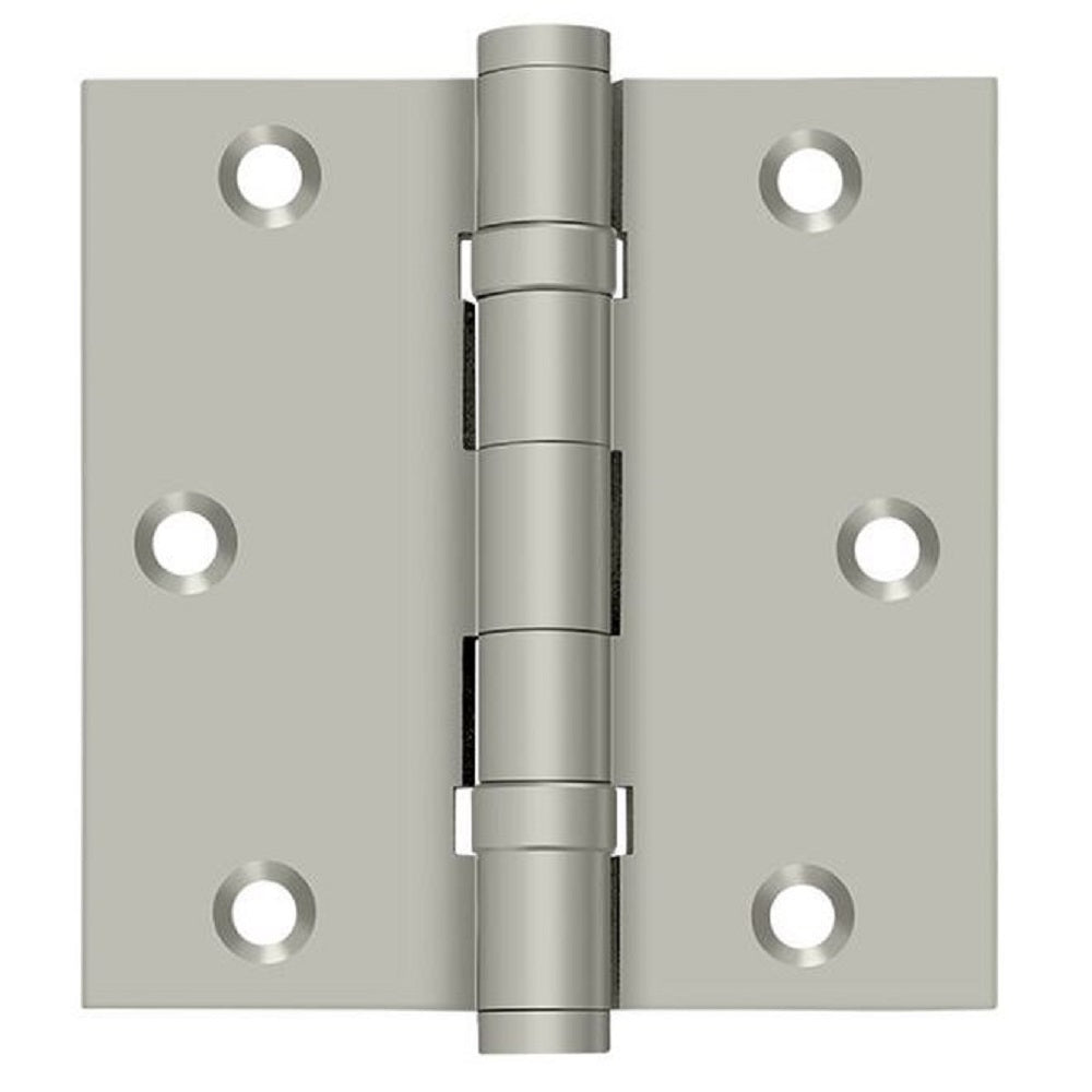 Deltana DSB35B15 Square Hinge, Ball Bearings, Satin Nickel, 3-1/2" x 3-1/2"