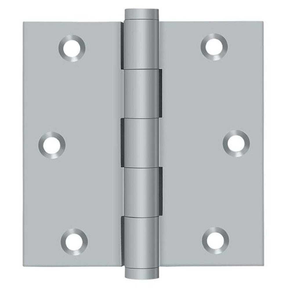 Deltana DSB3526D-R Square Hinge, Residential, Satin Chrome, 3-1/2" x 3-1/2"