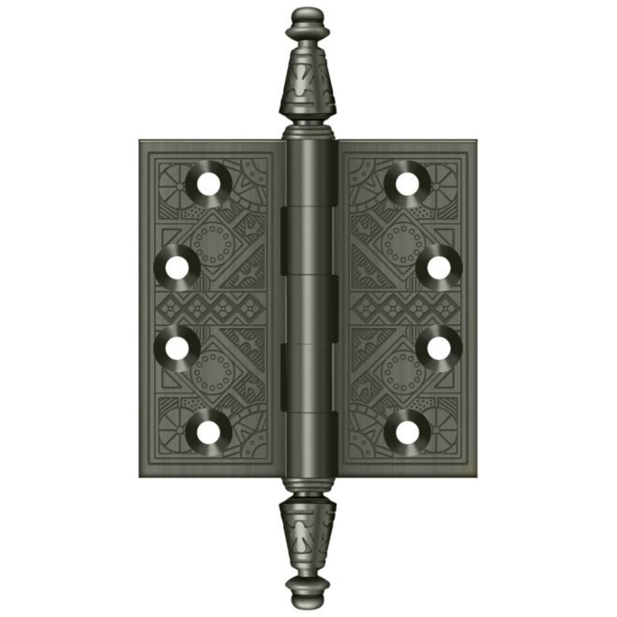 Deltana DSBP35U15A Full Mortise Square Hinge, Antique Nickel