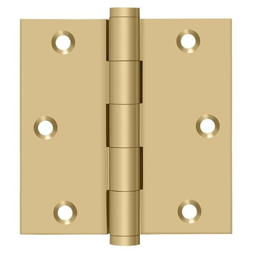 Deltana DSB354 Square Hinge, Satin Brass, 3-1/2" x 3-1/2"