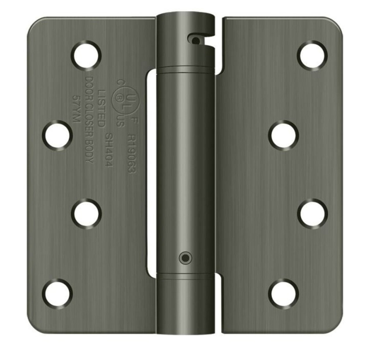 Deltana DSH4R415A Spring Hinge, Antique Nickel, 4" x 4" x 1/4"