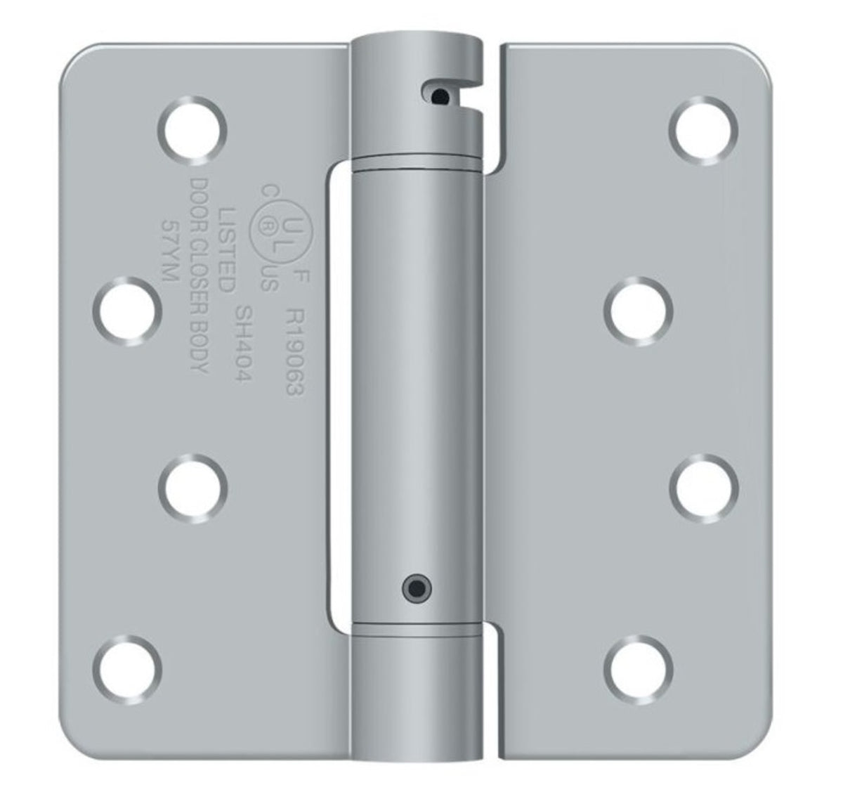 Deltana DSH4R426D Spring Hinge, Satin Chrome, 4" x 4" x 1/4"
