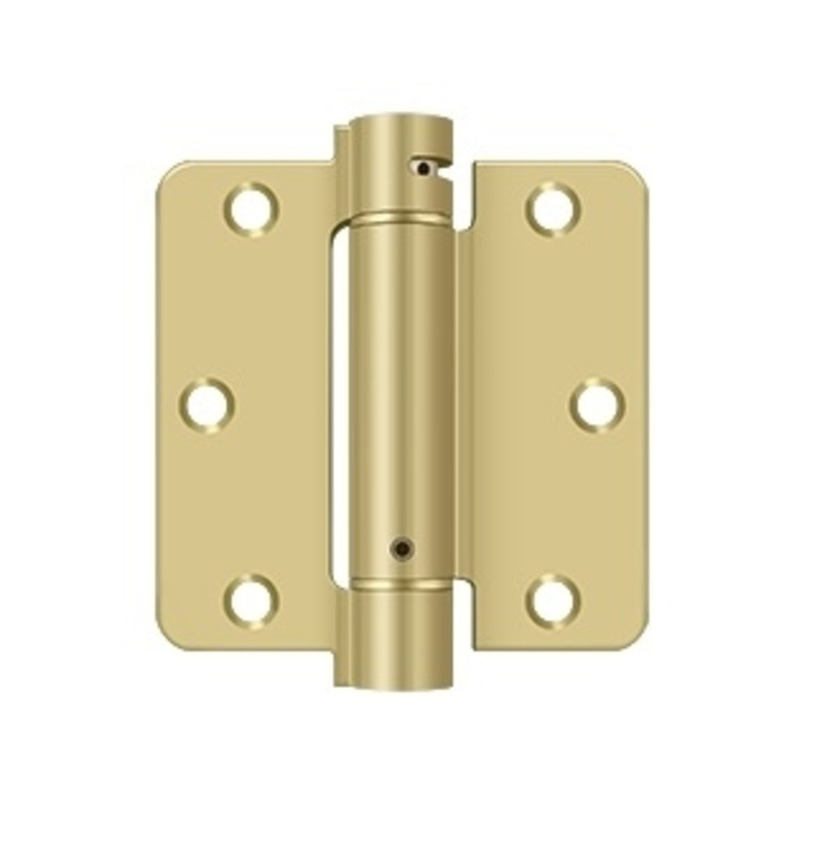 Deltana DSH35R43/4 Spring Hinge, Satin Brass