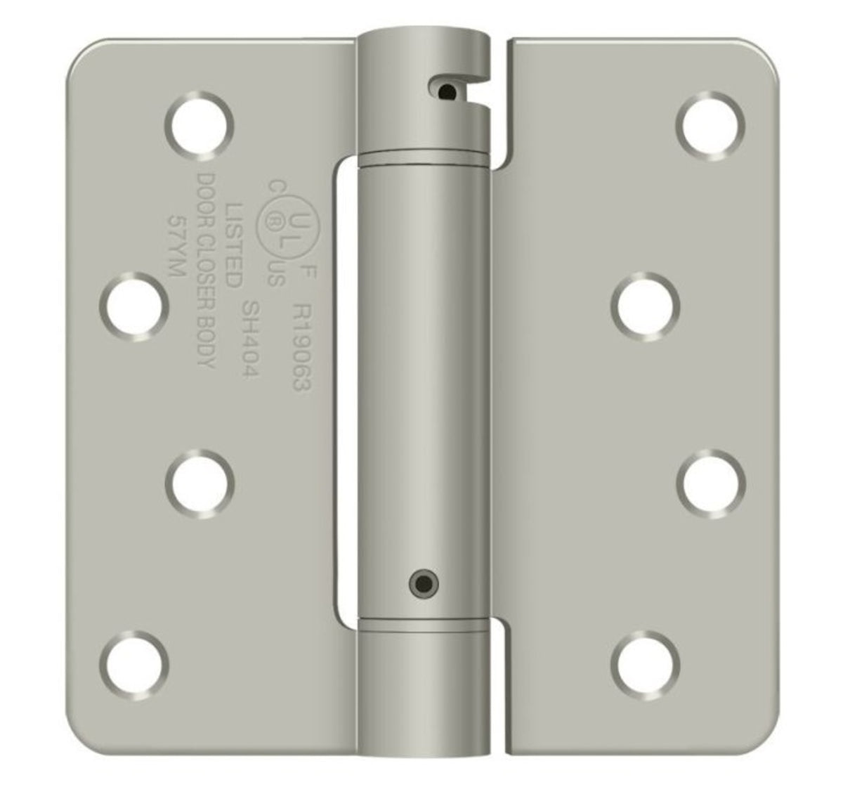 Deltana DSH4R415 Spring Hinge, Satin Nickel, 4" x 4" x 1/4"
