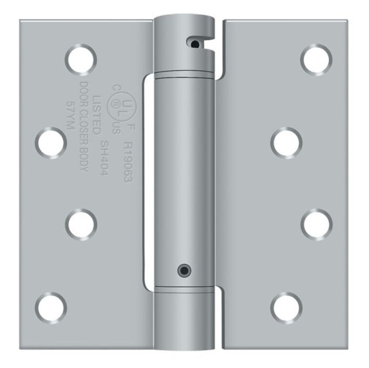 Deltana DSH44U26D Spring Hinge, Satin Chrome, 4" x 4"