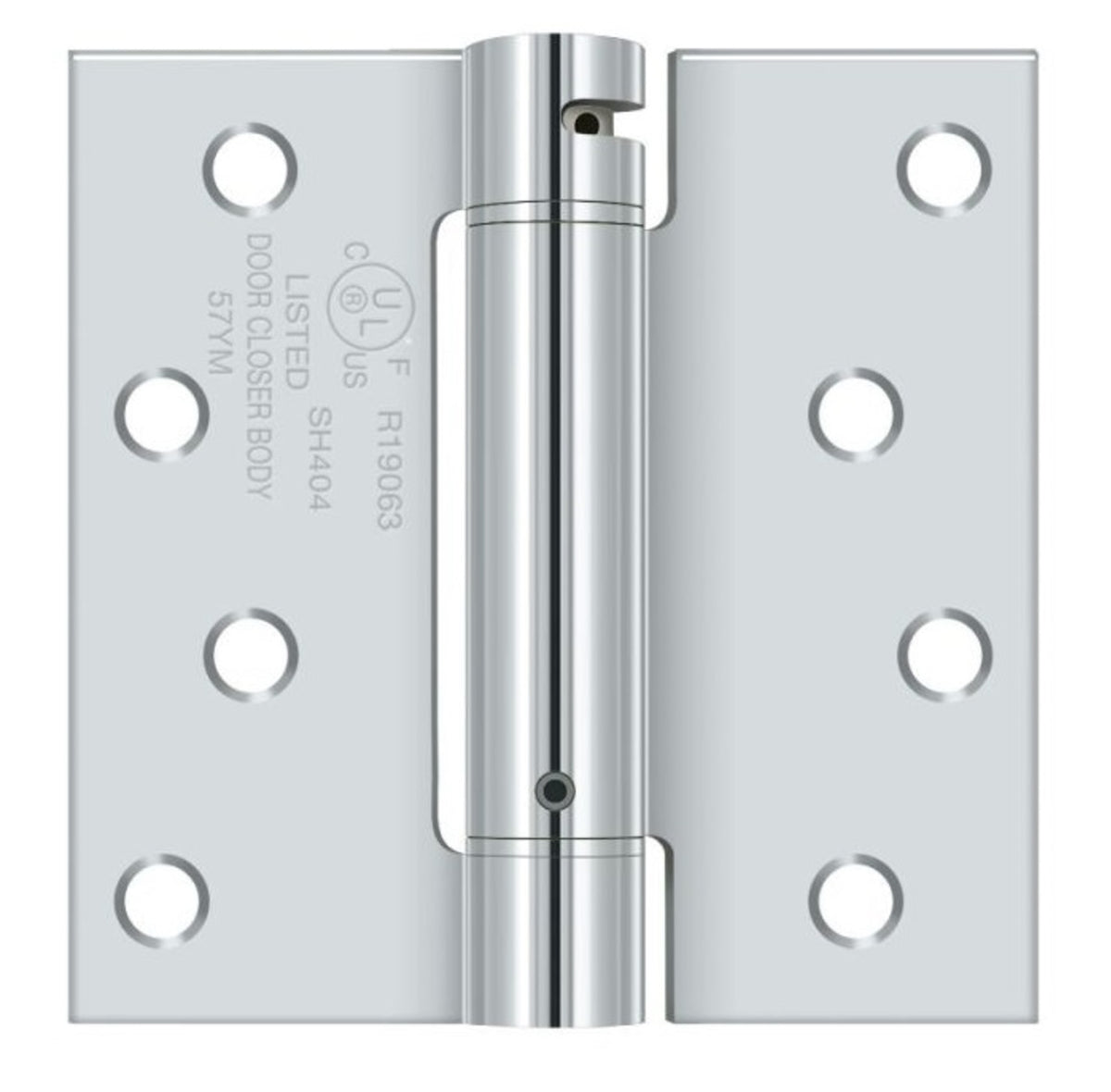 Deltana DSH44U26 Spring Hinge, Bright Chrome, 4" x 4"
