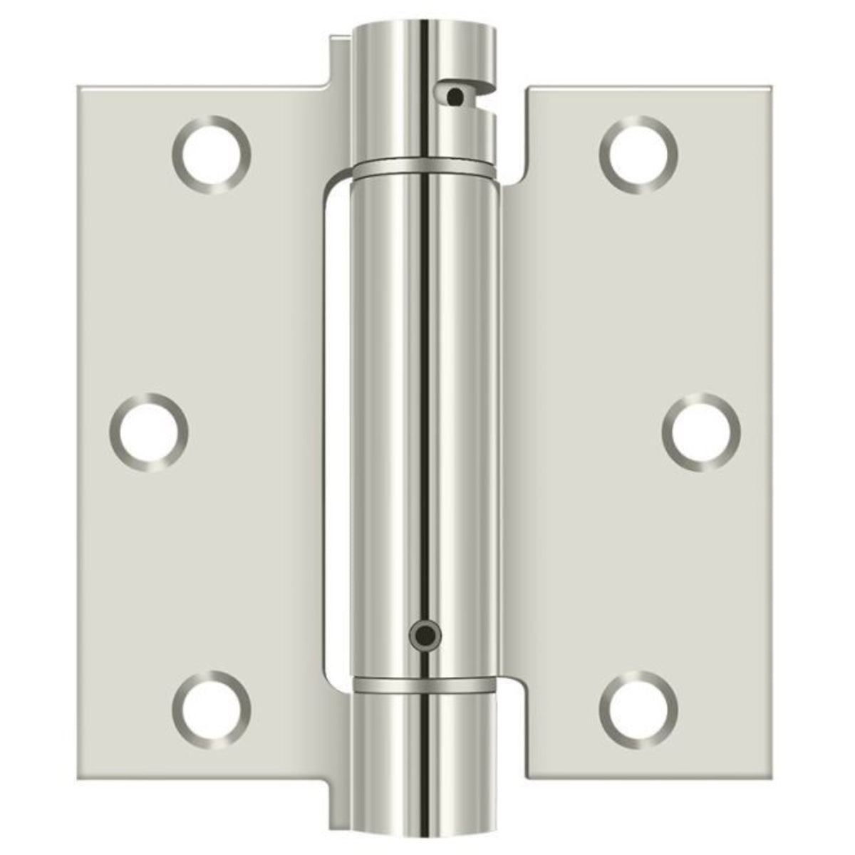 Deltana DSH35U14 Spring Hinge, Bright Nickel, 3-1/2" x 3-1/2"