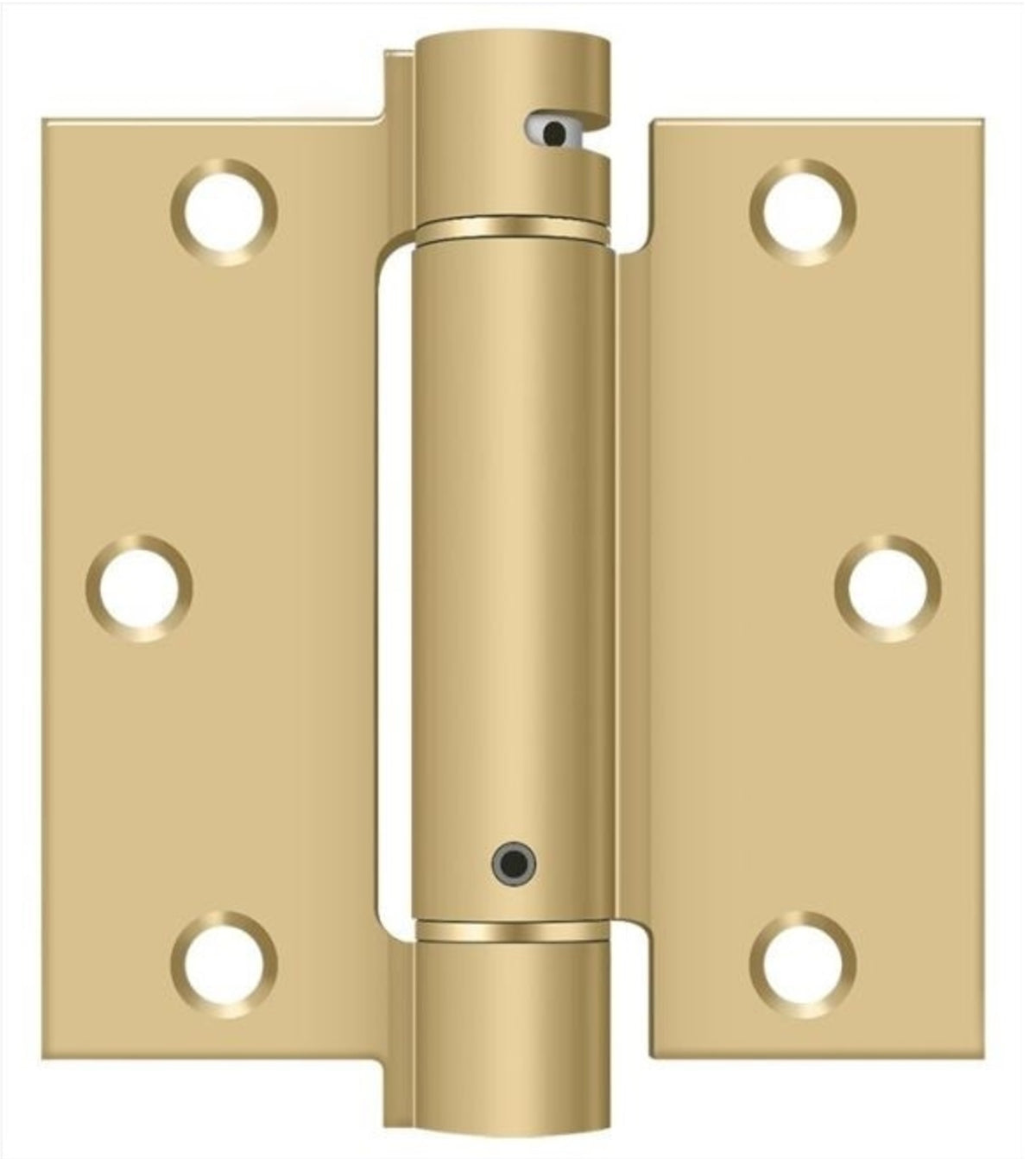 Deltana DSH35U4 Spring Hinge, Satin Brass, 3-1/2" x 3-1/2"