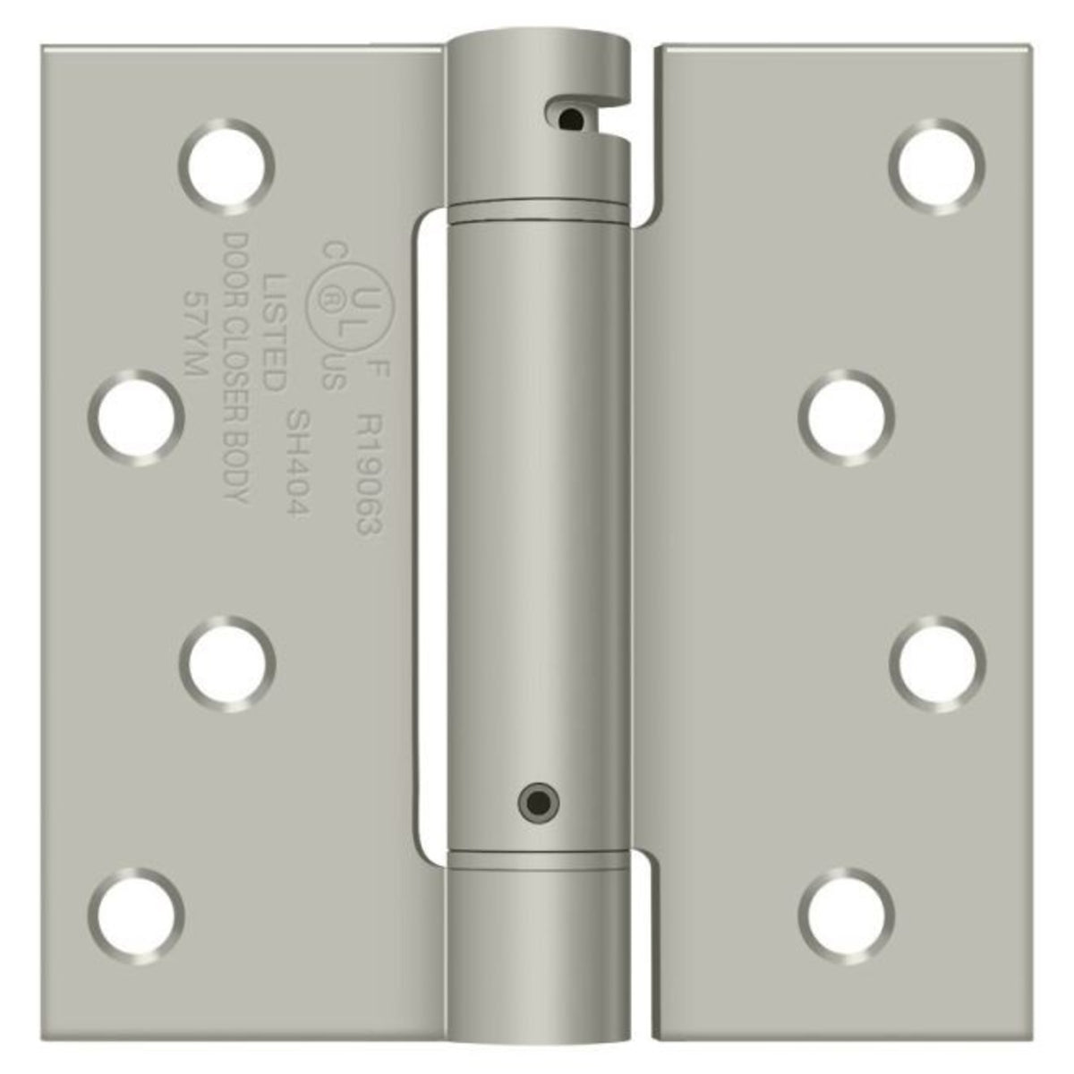 Deltana DSH44U15 Spring Hinge, Satin Nickel, 4" x 4"