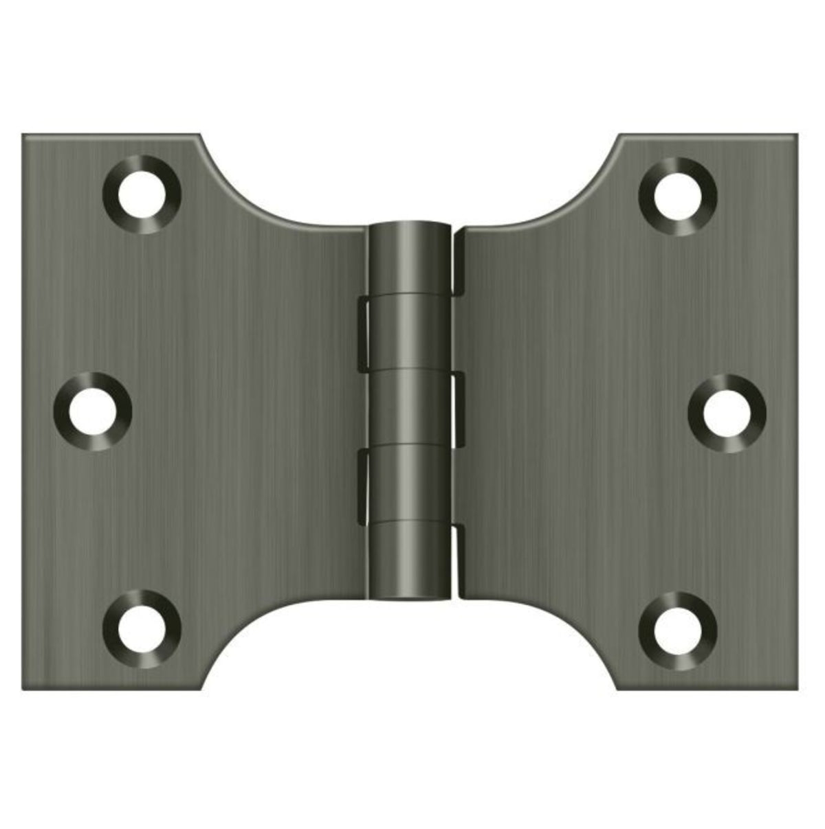 Deltana DSPA3040U15A Parliament Hinge, Antique Nickel, 3" x 4"