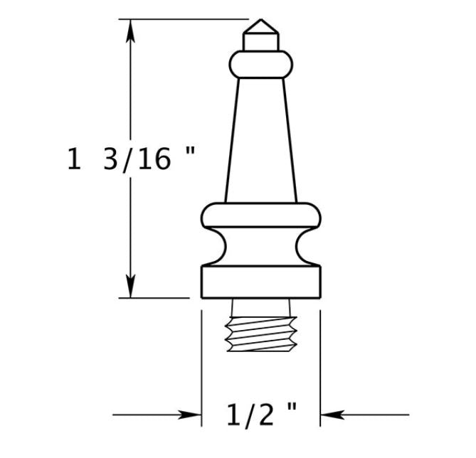 Deltana DSST10B Steeple Tip, Oil Rubbed Bronze