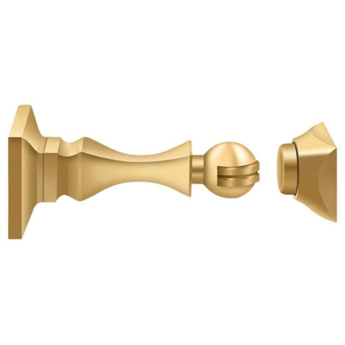 Deltana MDH35CR003 Magnetic Door Holder, Lifetime Brass, 3-1/2"