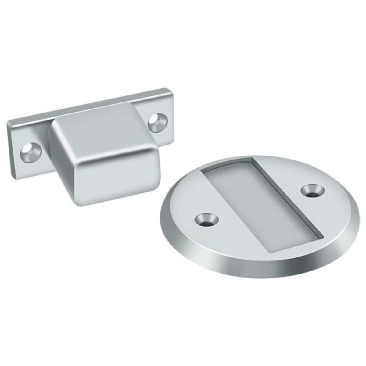 Deltana MDHF25U26 Magnetic Door Holder Flush, Bright Chrome