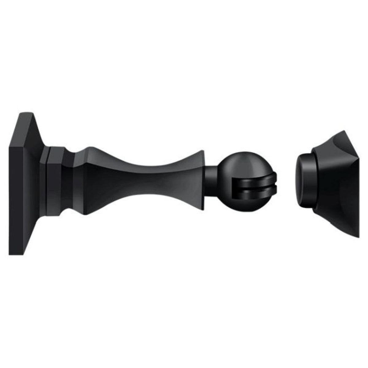 Deltana MDH35U19 Magnetic Door Holder, Black, 3-1/2"