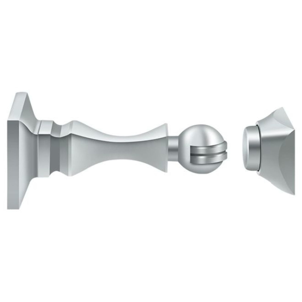 Deltana MDH35U26 Magnetic Door Holder, Bright Chrome, 3-1/2"