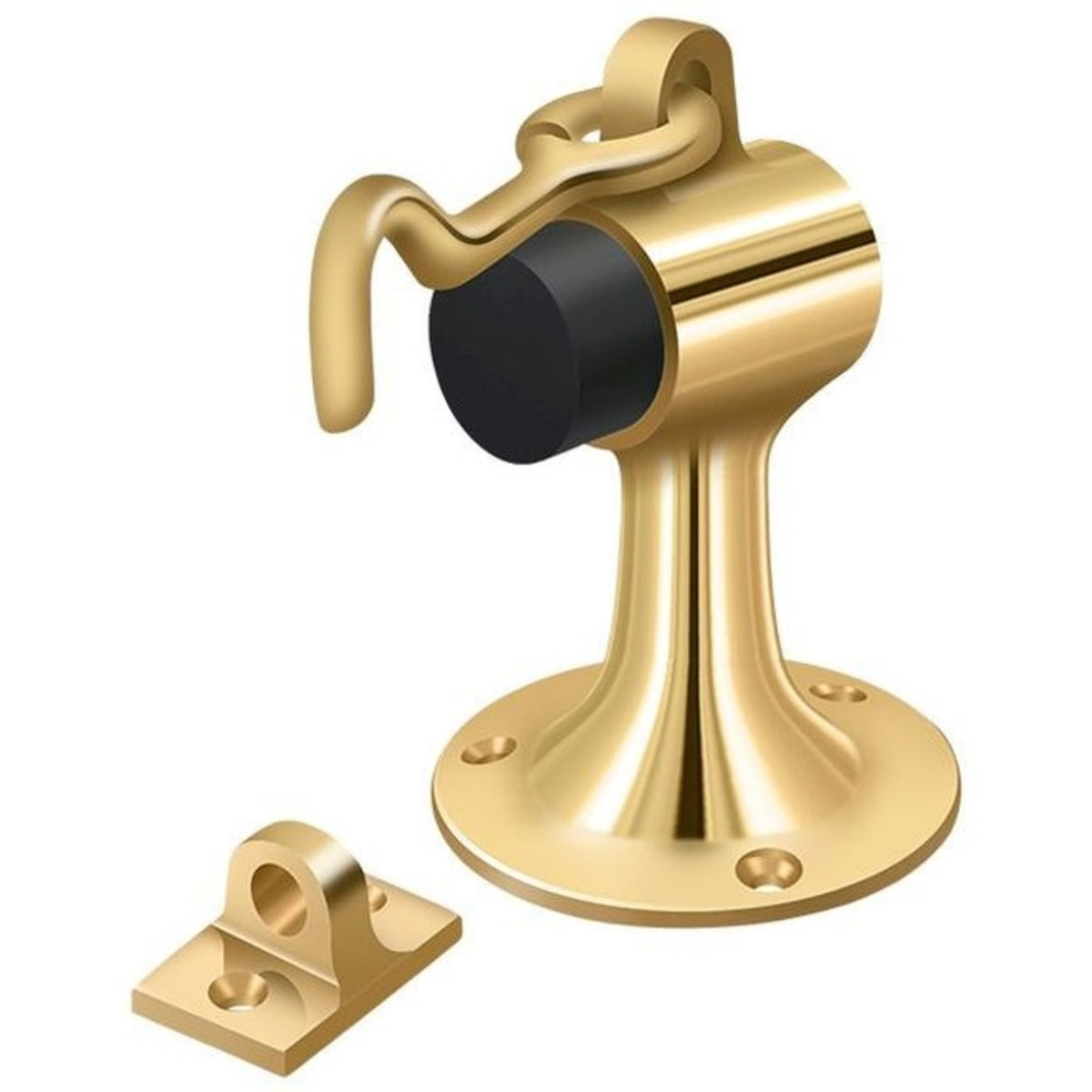 Deltana SAHF358CR003 Floor Mount Bumper With Holder, Lifetime Brass