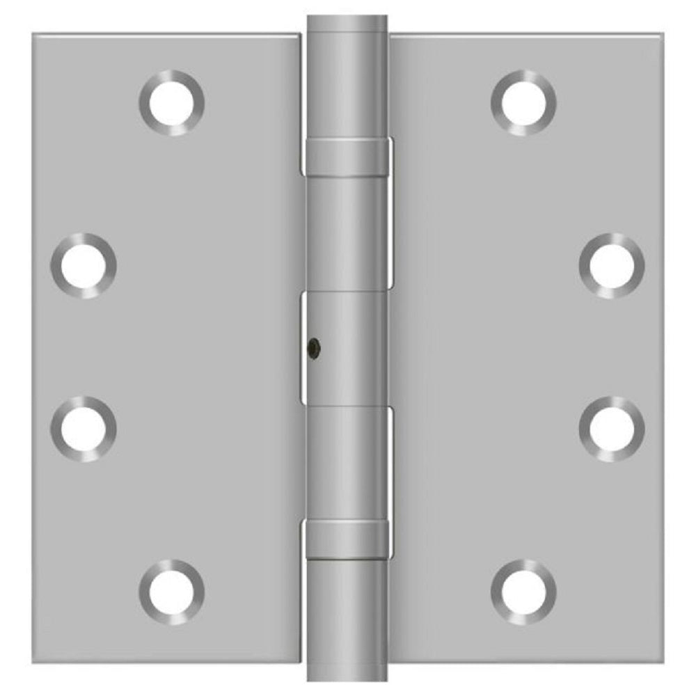 Deltana SS45NBU32D Full Mortise Door Hinge, Satin Stainless Steel, 4-1/2" x 4-1/2"