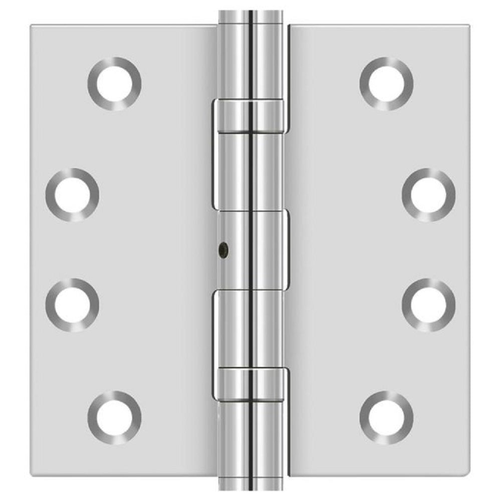 Deltana SS44NBU32 Full Mortise Door Hinge, Bright Stainless Steel, 4"