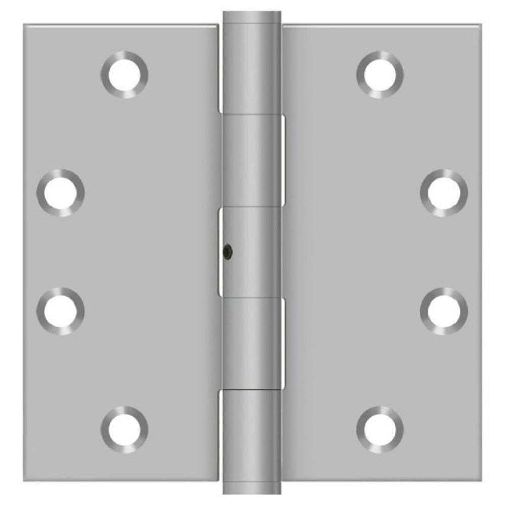 Deltana SS45NU32D Full Mortise Door Hinge, Satin Stainless Steel, 4-1/2" x 4-1/2"