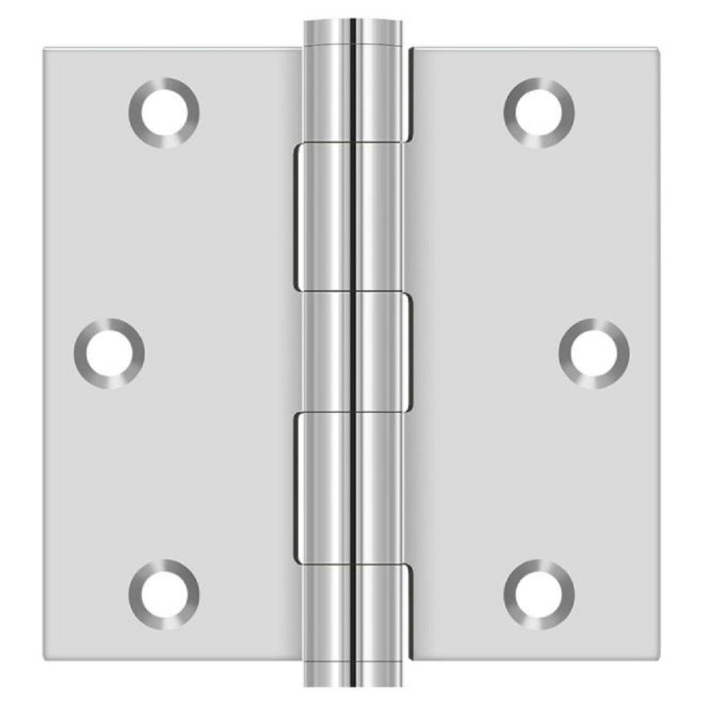 Deltana SS35U32 Full Mortise Door Hinge, Bright Stainless Steel, 3-1/2"