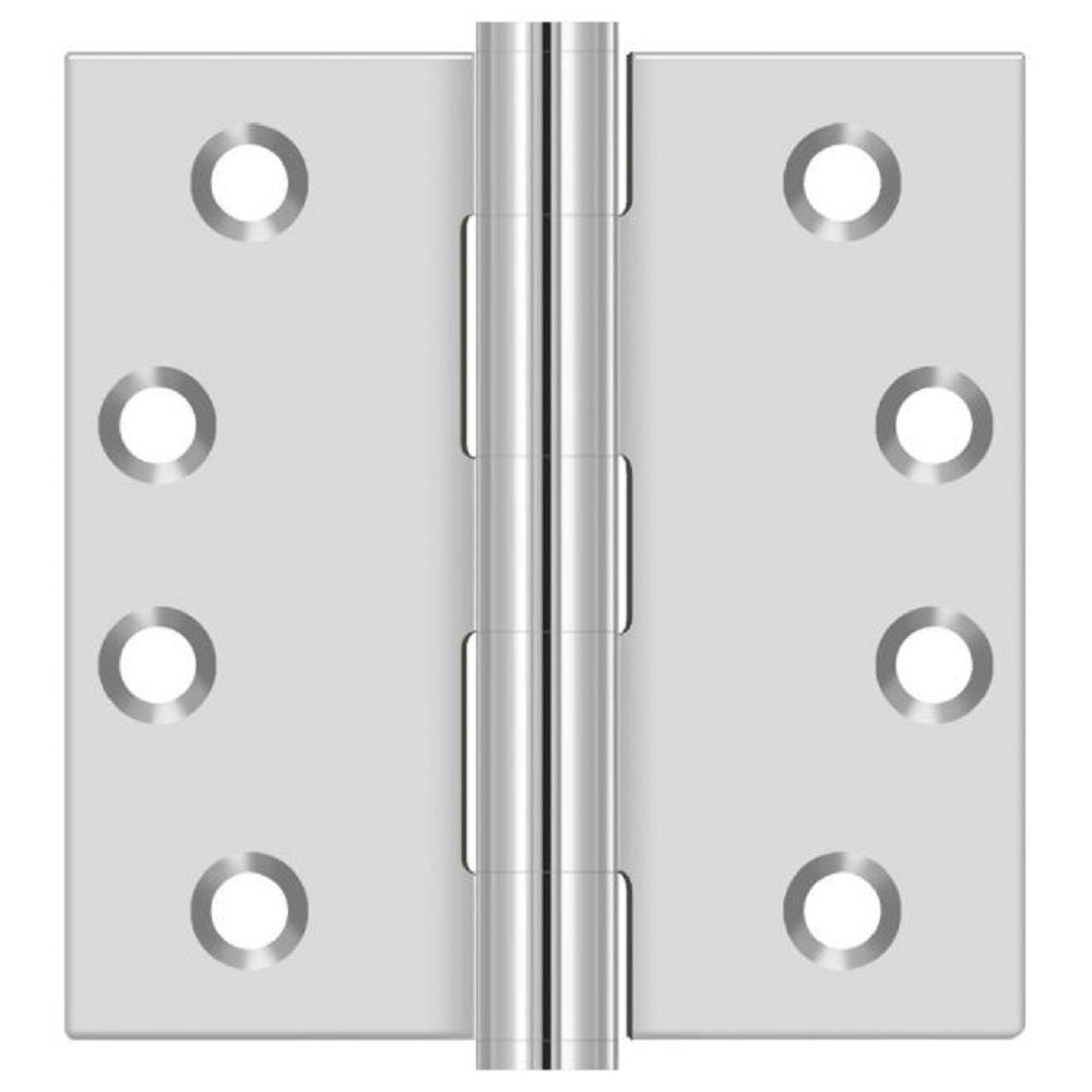 Deltana SS44U32 Full Mortise Door Hinge, Bright Stainless Steel, 4"