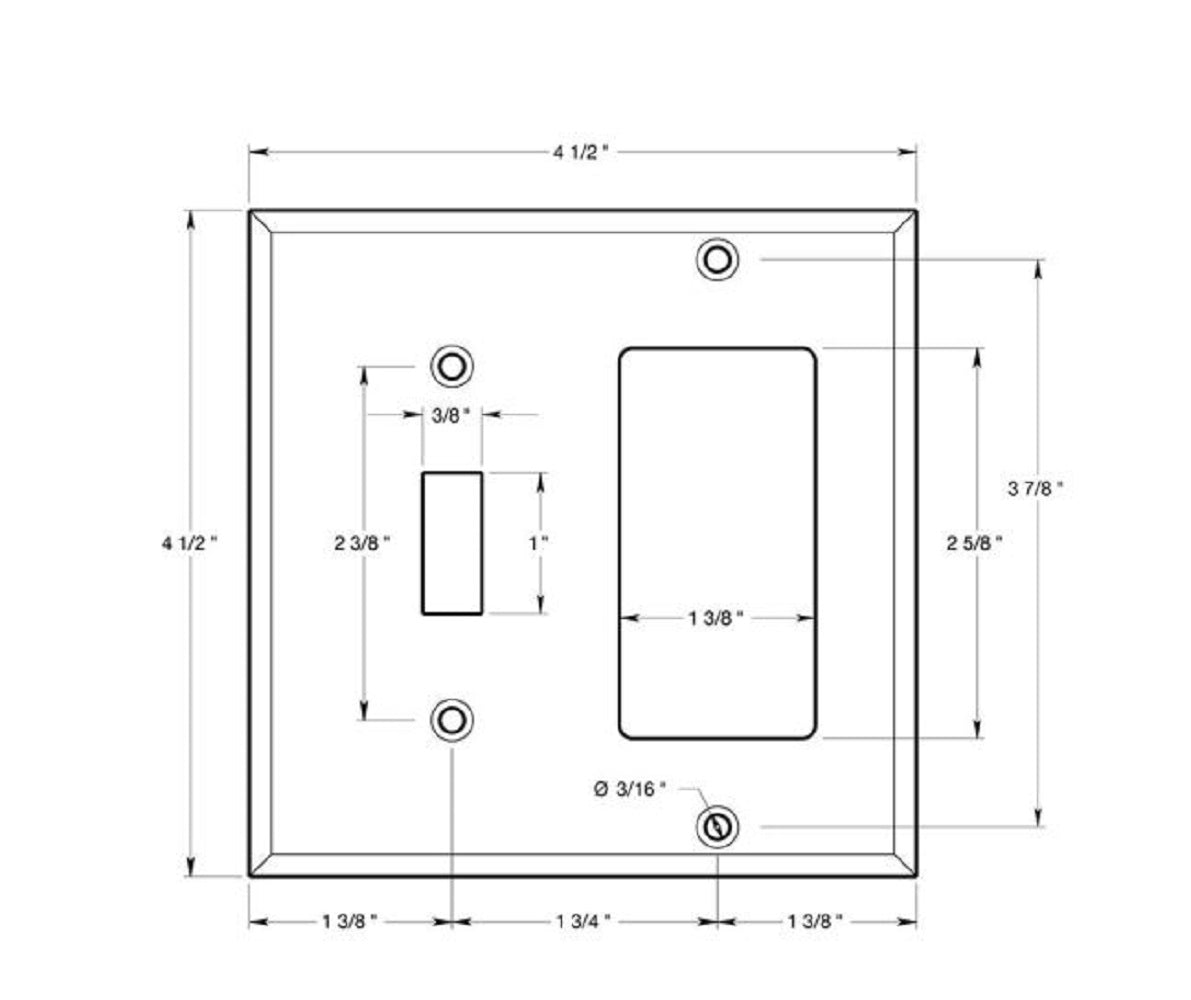 Deltana SWP4743CR003 Switch Single Rocker Switch Plate, Lifetime Brass