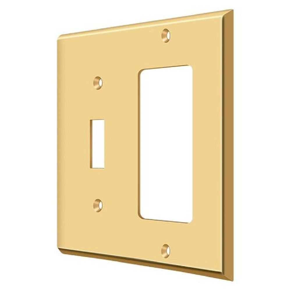 Deltana SWP4743CR003 Switch Single Rocker Switch Plate, Lifetime Brass