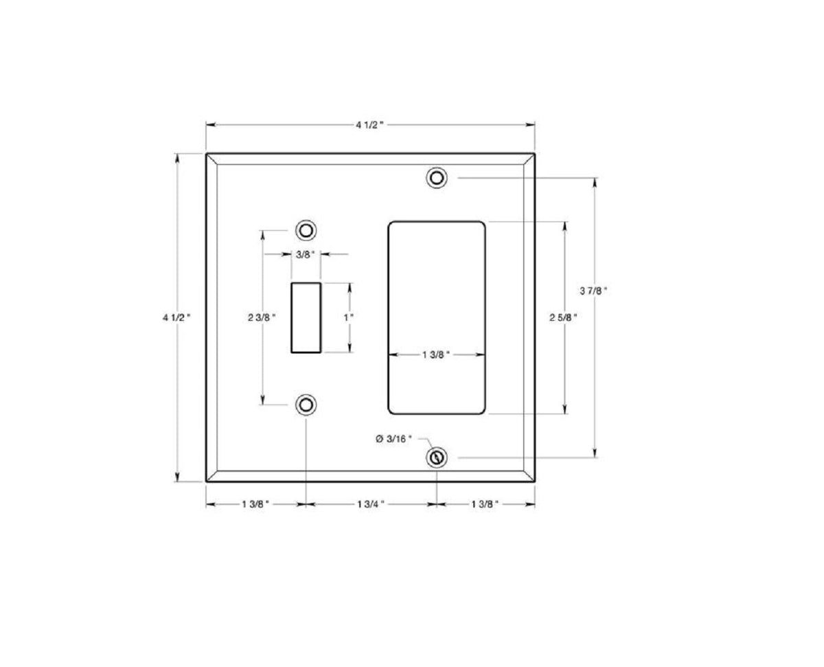 Deltana SWP4743U15A Single Rocker Switch Plate, Antique Nickel