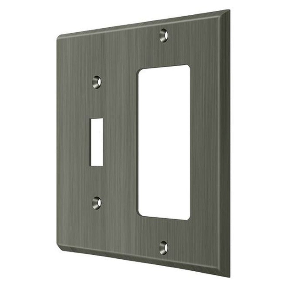 Deltana SWP4743U15A Single Rocker Switch Plate, Antique Nickel