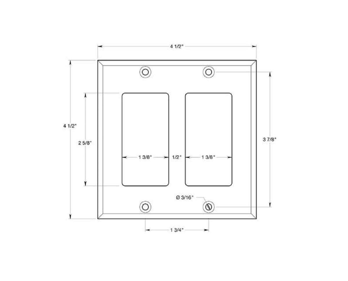 Deltana SWP4741U10B Double Rocker Switch Plate, Oil Rubbed Bronze