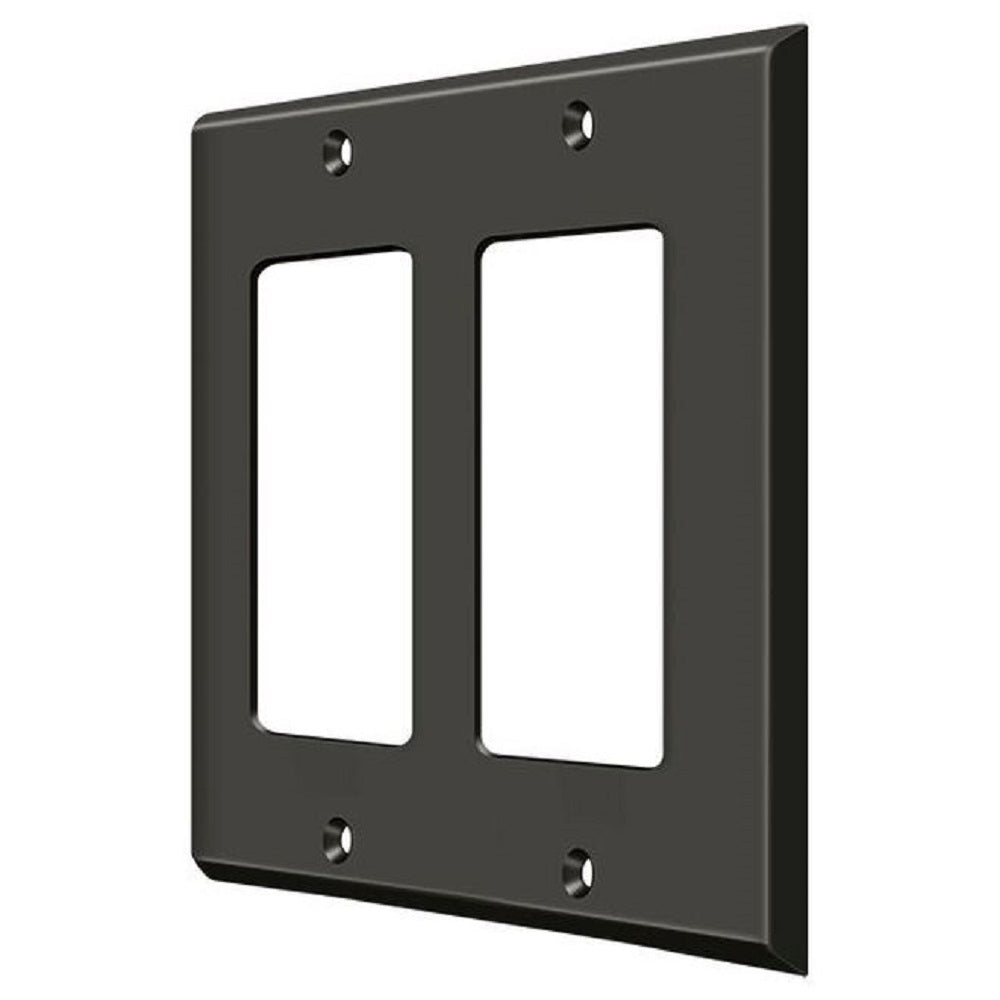 Deltana SWP4741U10B Double Rocker Switch Plate, Oil Rubbed Bronze