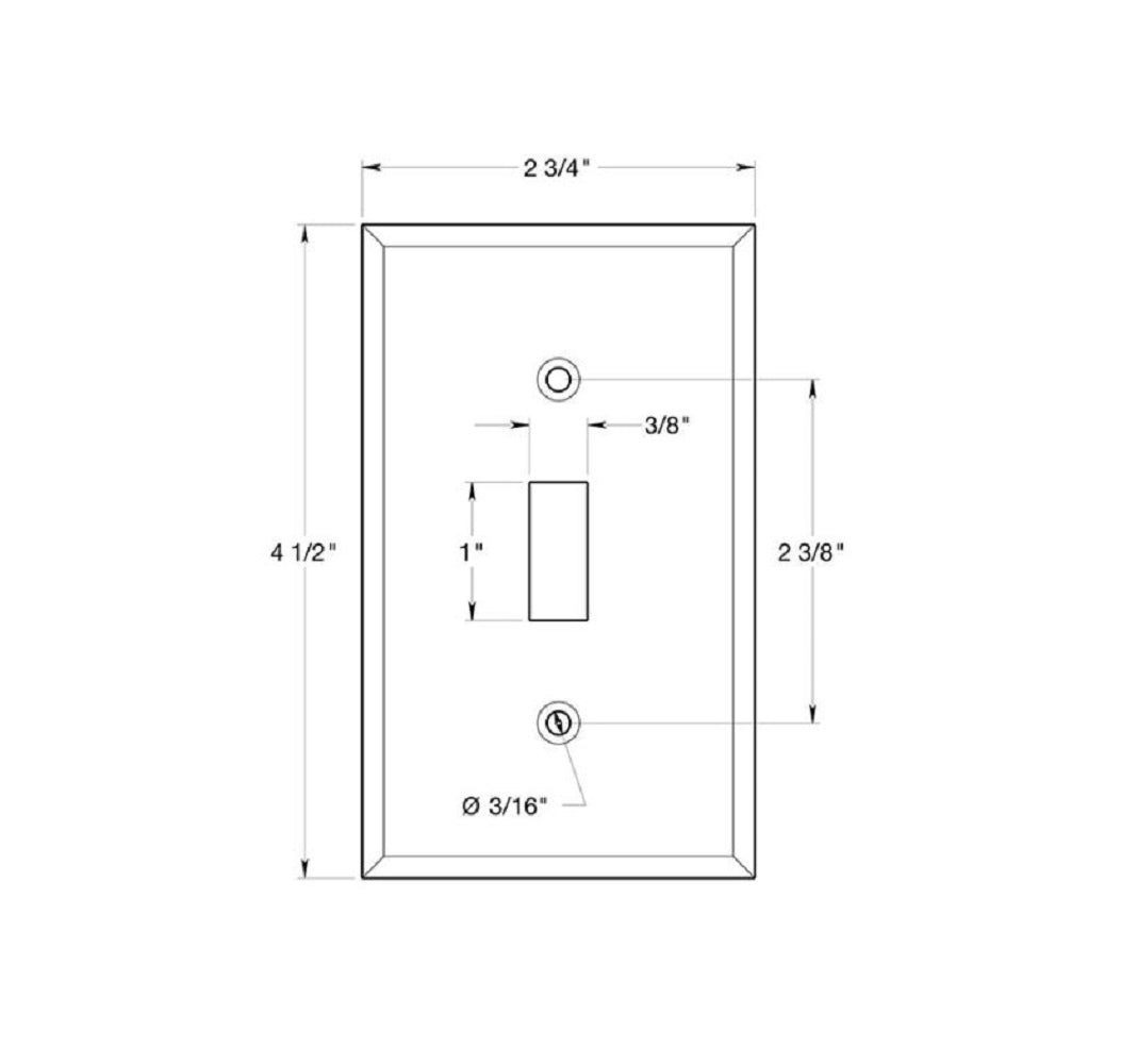 Deltana SWP4751U10B Single Standard Switch Plate, Oil Rubbed Bronze